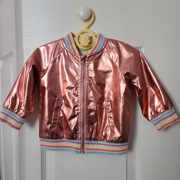 First Impressions rose gold bomber 6-9 months - Picture 2 of 8